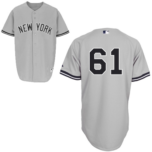 Shane Greene #61 MLB Jersey-New York Yankees Men's Authentic Road Gray Baseball Jersey - Click Image to Close